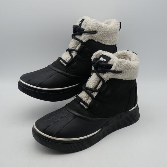 NEW Sorel Women's 10.5 Out n About IV Chillz Boots WP Insulated BLACK OPEN BOX - Picture 1 of 7